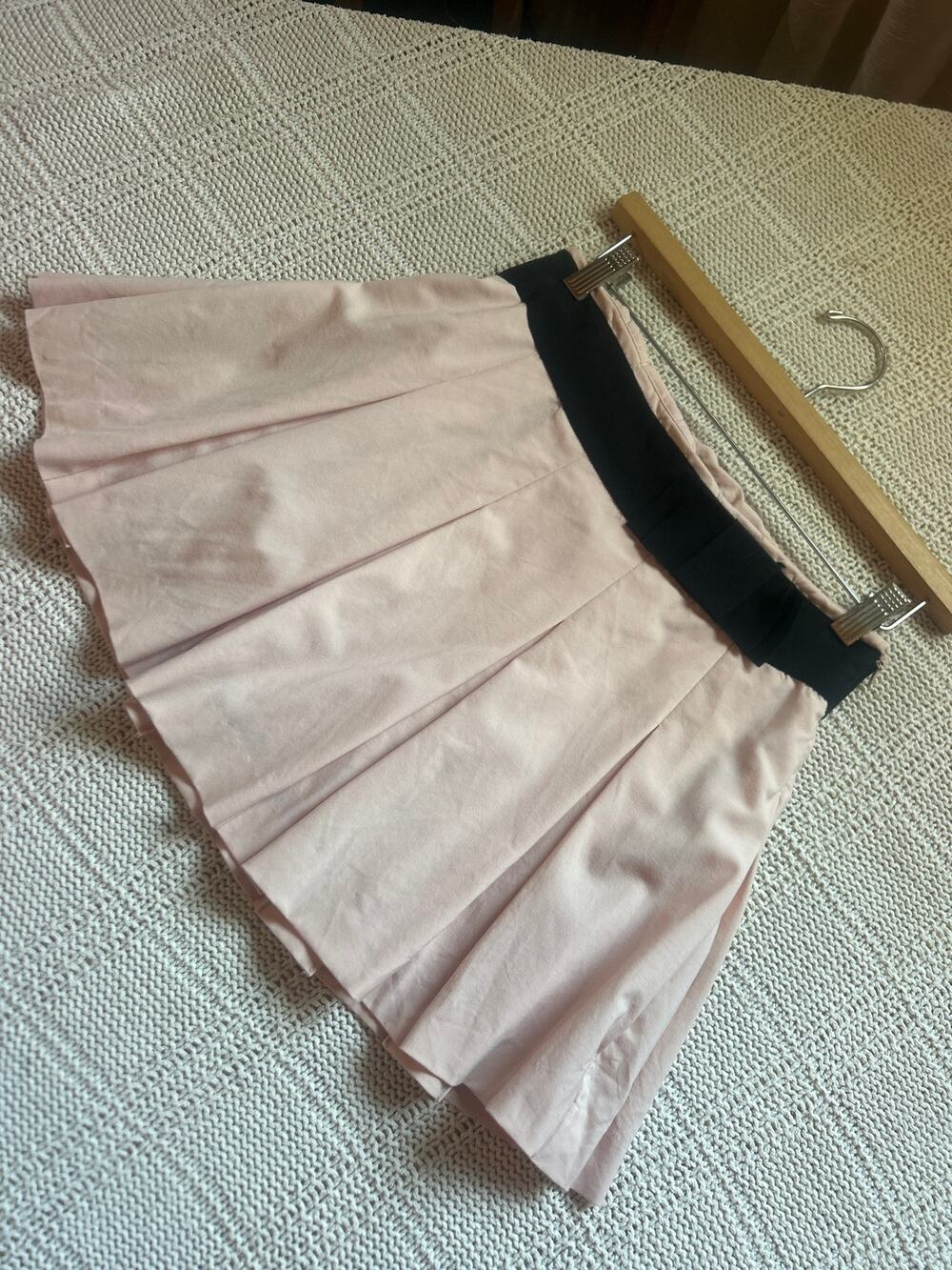 Vintage THEORY Vivian Mini Pleated Skirt w Bow Baby Pink BALLET COQUETTE Sz 0 XS